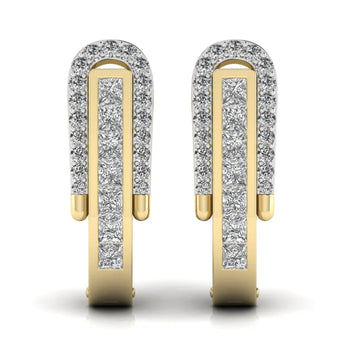 Buy Round Cut Lab Grown Diamond Hoop Earring from Ivana Jewels Best lab grown diamond jewellery brand