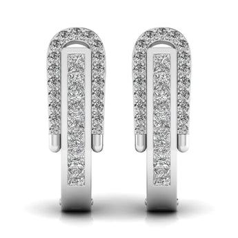Buy Round Cut Lab Grown Diamond Hoop Earring from Ivana Jewels Best lab grown diamond jewellery brand