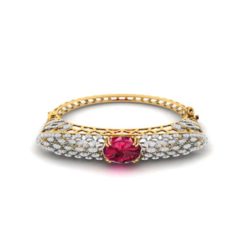 Buy 12 Carat Oval Diamond Bangle Online from Ivana Jewels Best lab grown diamond jewellery brand