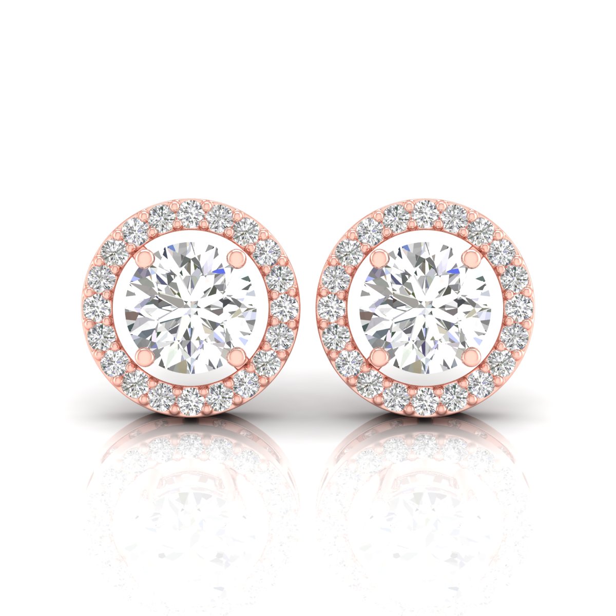 3 Carat Solitaire Classy Spiral Diamond Studs