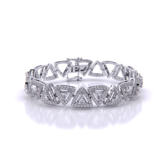 Trilliant Cut Diamond Tennis Bracelet