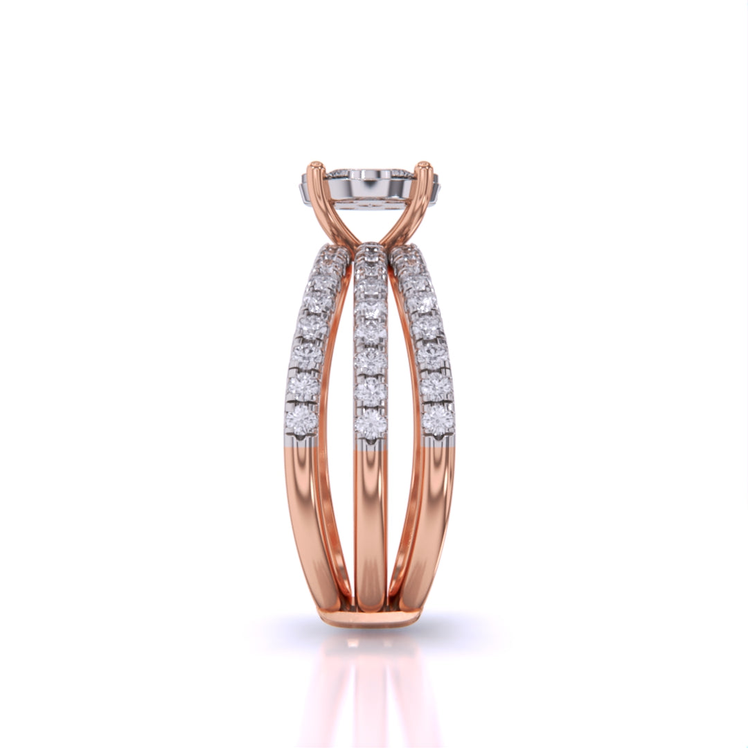 Elegant Cocktail Stack Ring