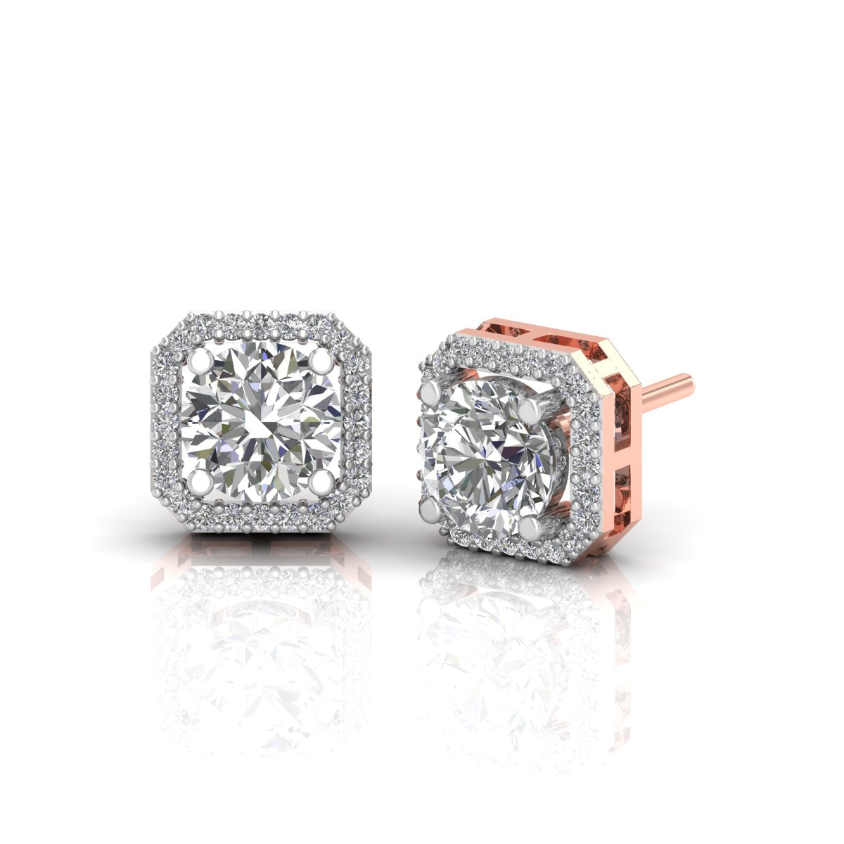 2.05 Carat Solitaire Timeless Allure Diamond-Stud-Earrings