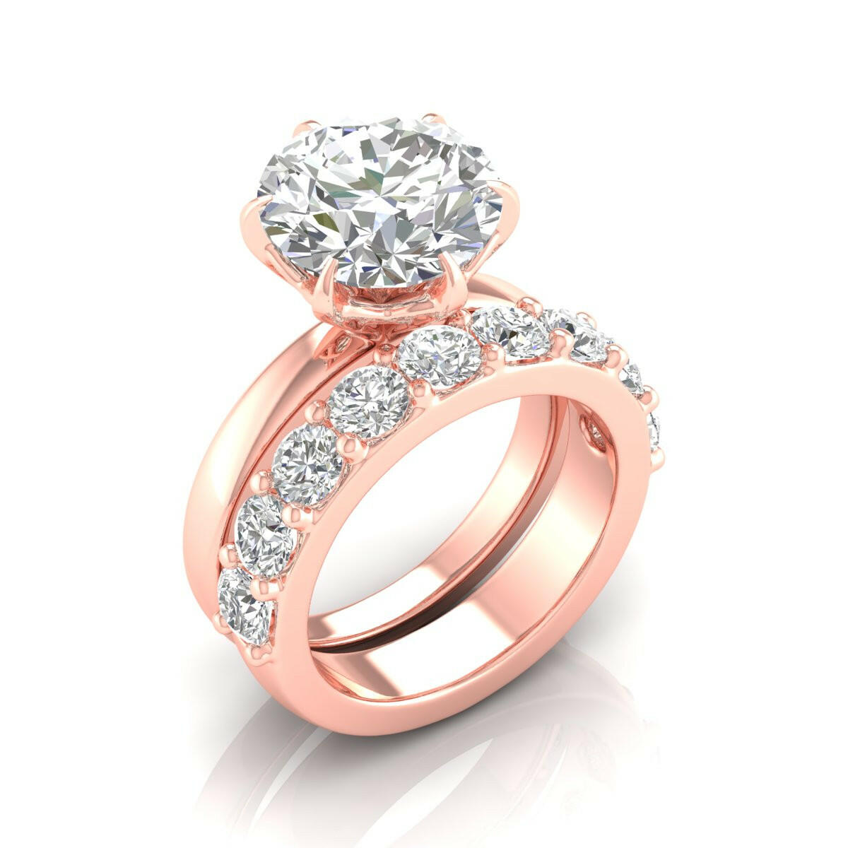 2 Carat Solitaire Entwined Diamond Ring