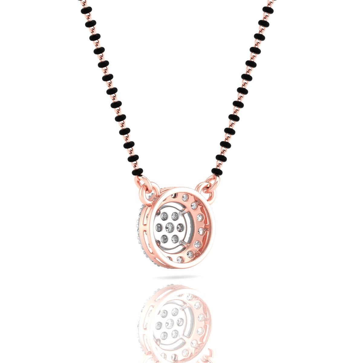 Circle Diamond Mangalsutra Pendant