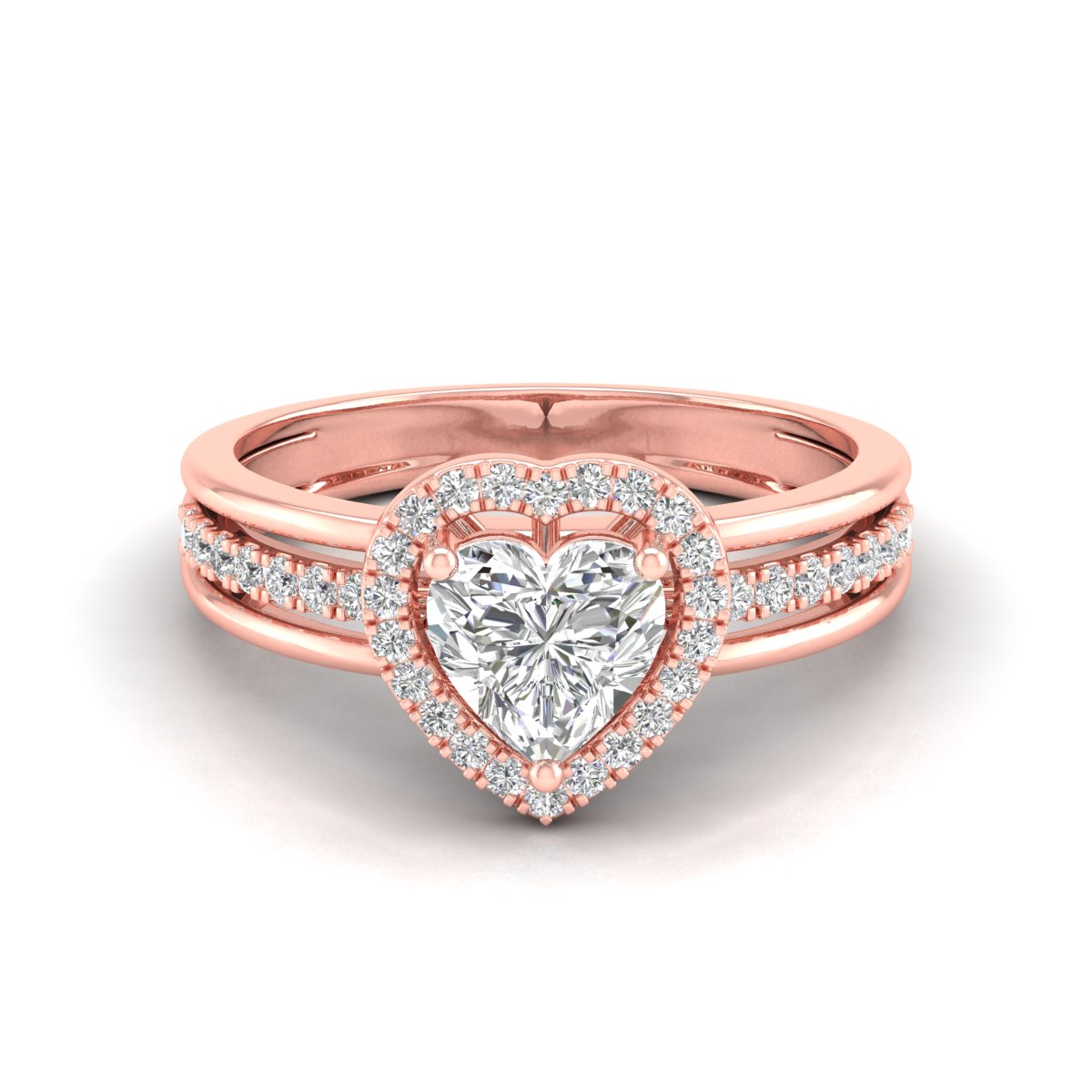 Adore 1 Carat Centre Heart Diamond Ring