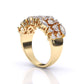 Multi Shape Diamond Cascade Ring