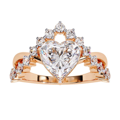 Heart Shaped Diamond Engagement Ring