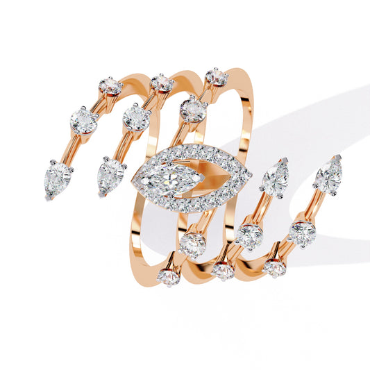 Swirling Diamond Ring