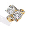 Premium Twin Diamond Cushion Ring