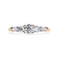 Luminous Three Stone Diamond Ring