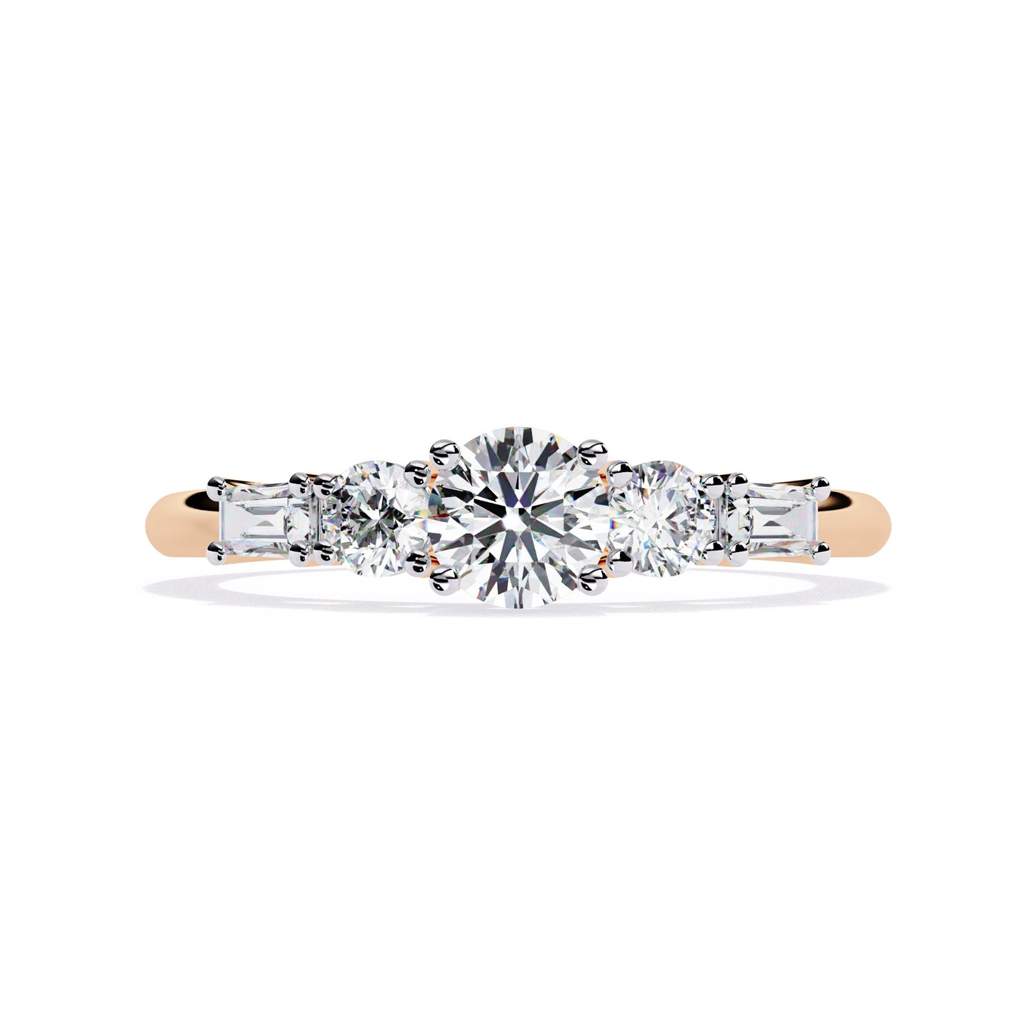 Luminous Three Stone Diamond Ring