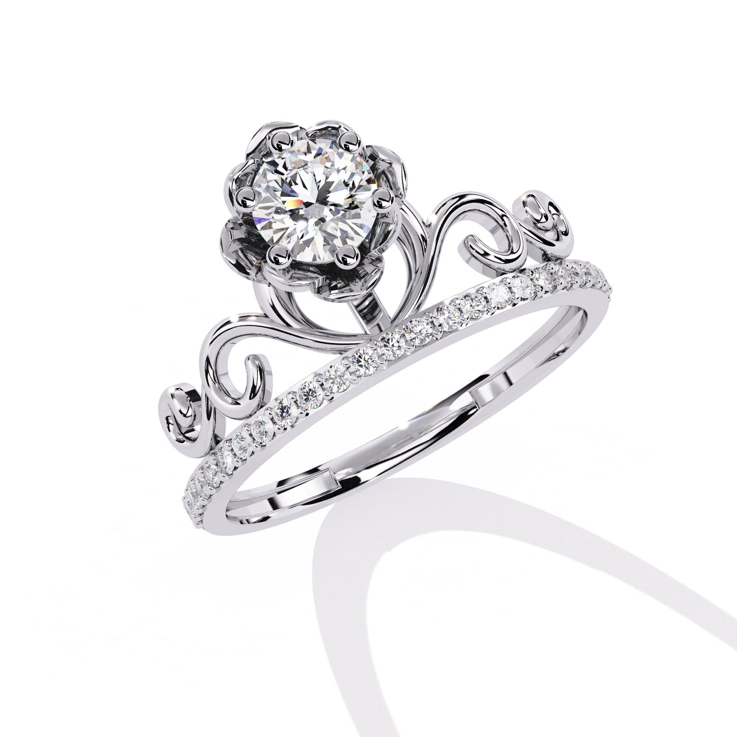 Queen Elegance Diamond Crown Ring