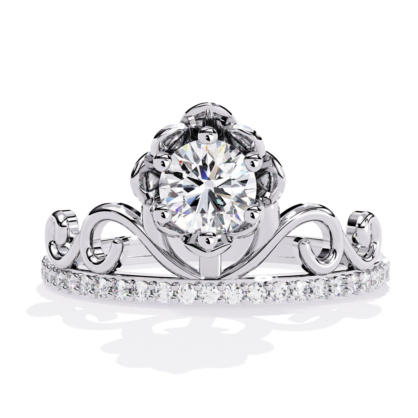 Crown Shaped Diamond Ring