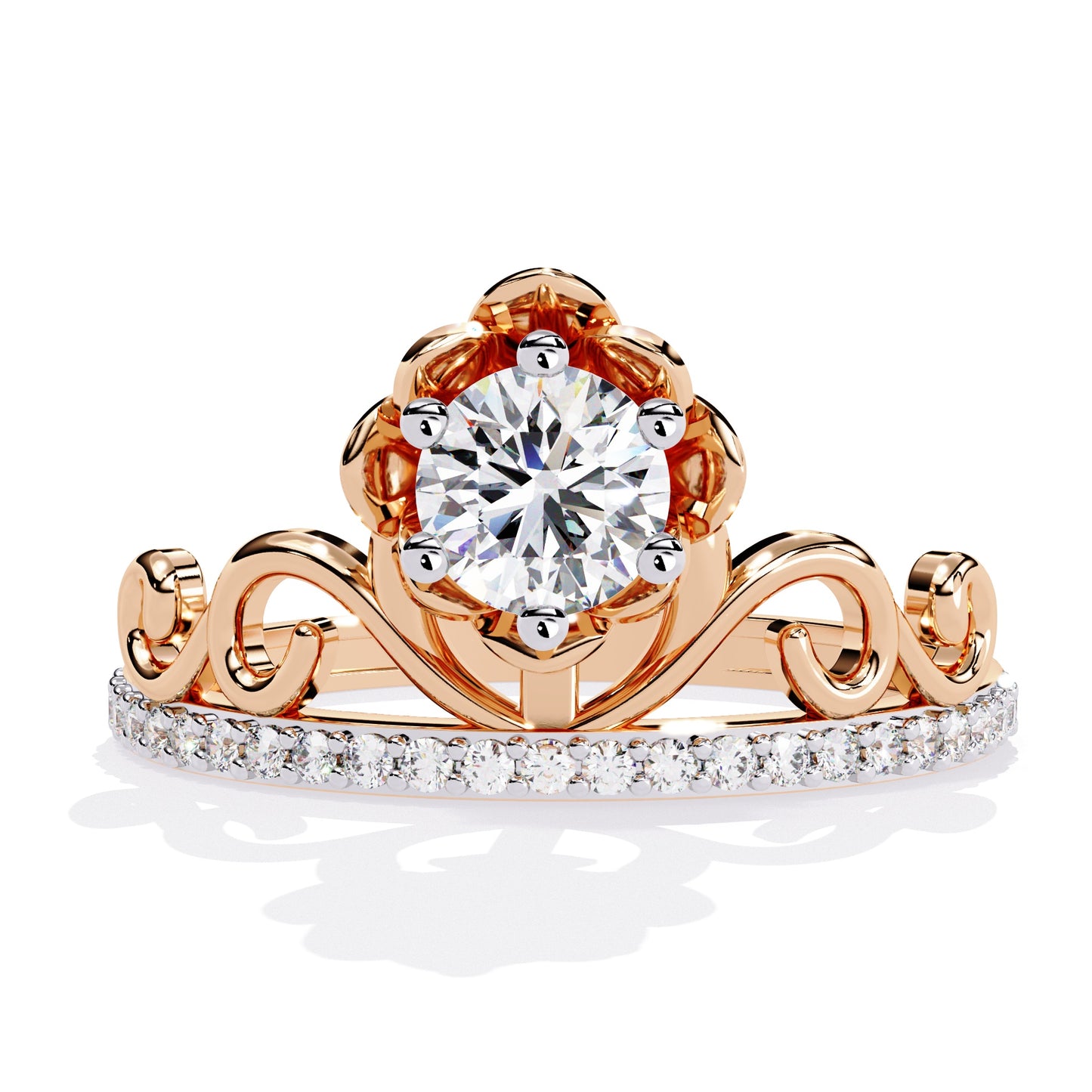 Crown Shaped Diamond Ring