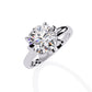 Wide Band Solitaire Diamond Ring