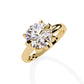 Wide Band Solitaire Diamond Ring