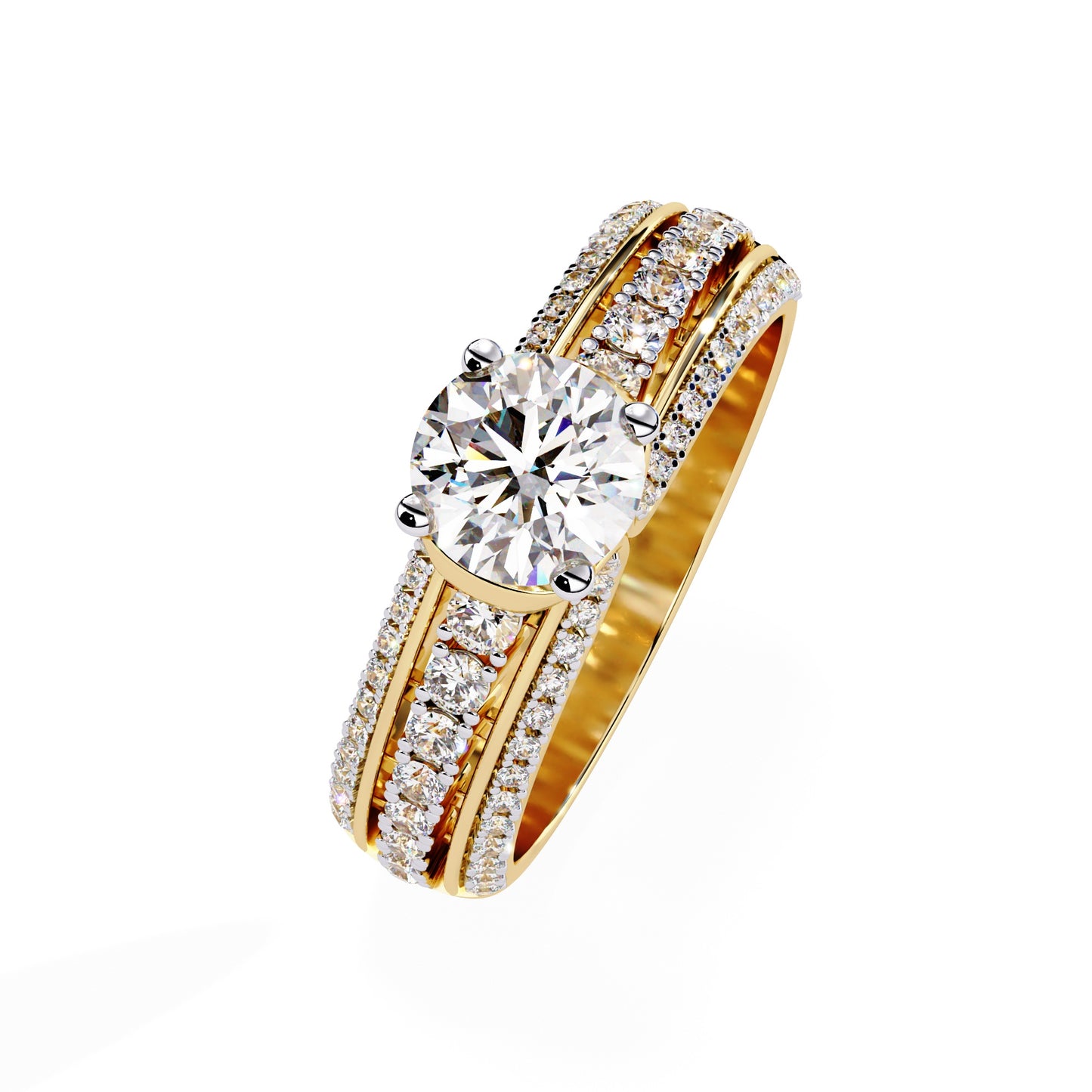 Fine Diamond Ring with a Round Brilliant Cut Diamond