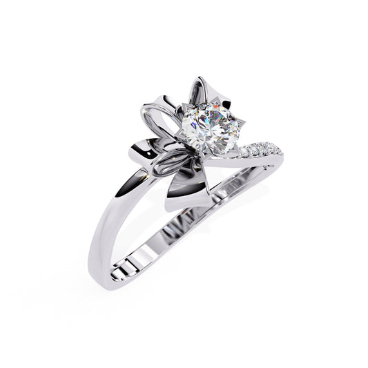 Tied Bow Diamond Ring