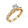 Ornate Diamond Solitaire Ring