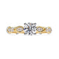 Ornate Diamond Solitaire Ring