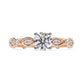 Ornate Diamond Solitaire Ring