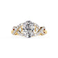 Diamond Crossover Engagement Ring