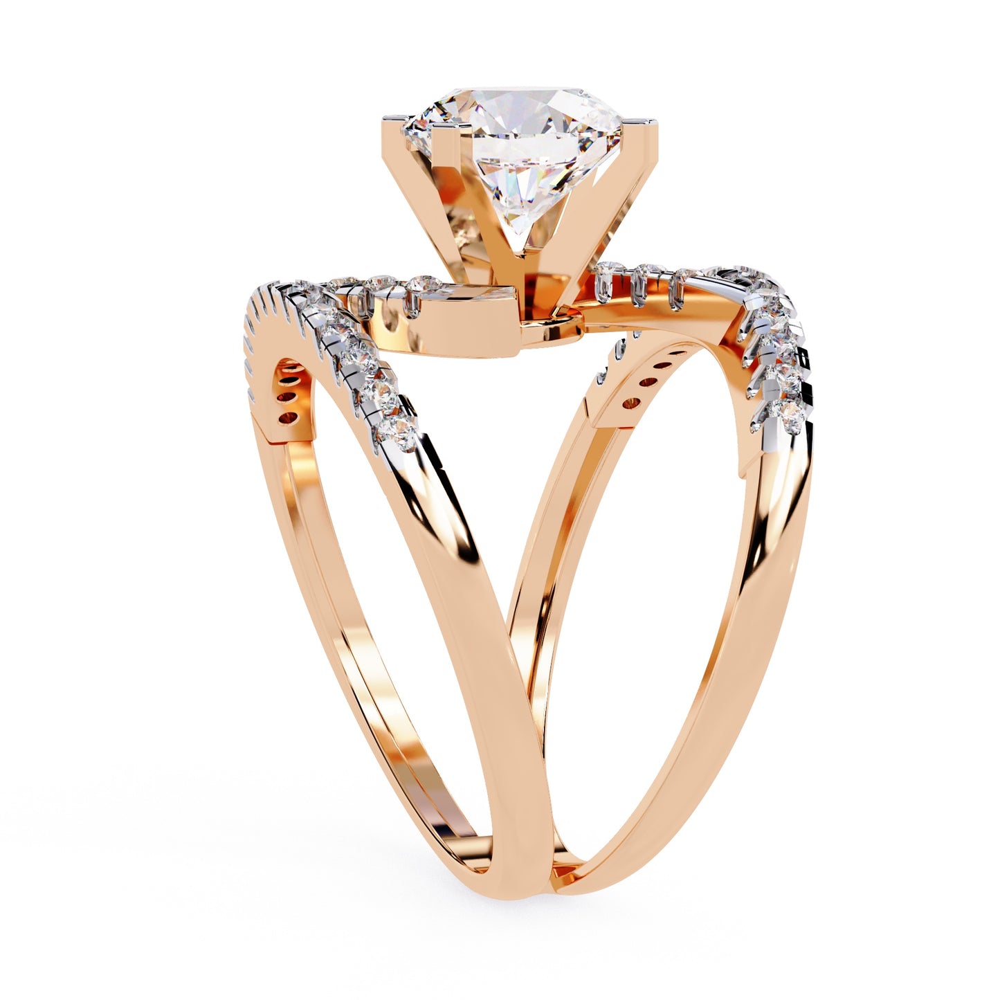 Solitaire Diamond Ring with Band