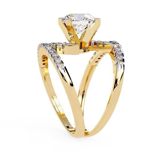 Solitaire Diamond Ring with Band