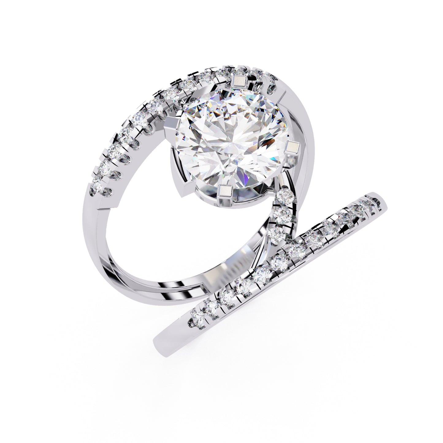 Solitaire Diamond Ring with Band