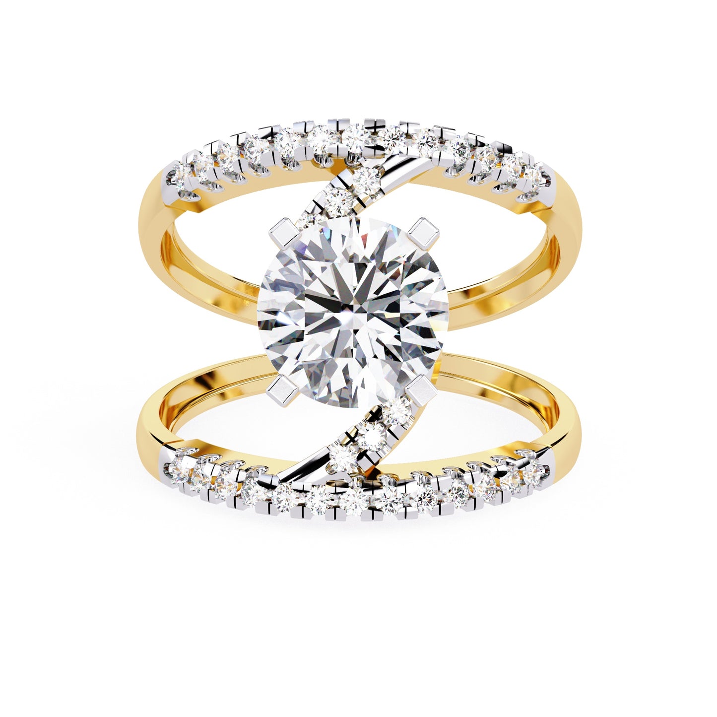 Solitaire Diamond Ring with Band