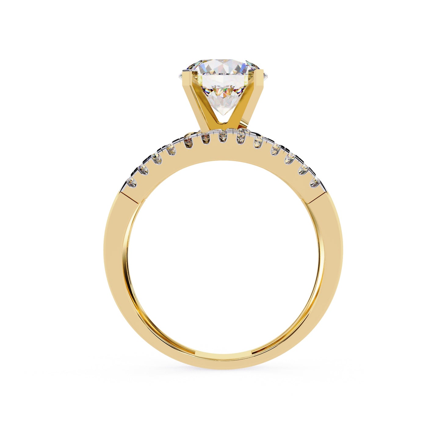 Solitaire Diamond Ring with Band