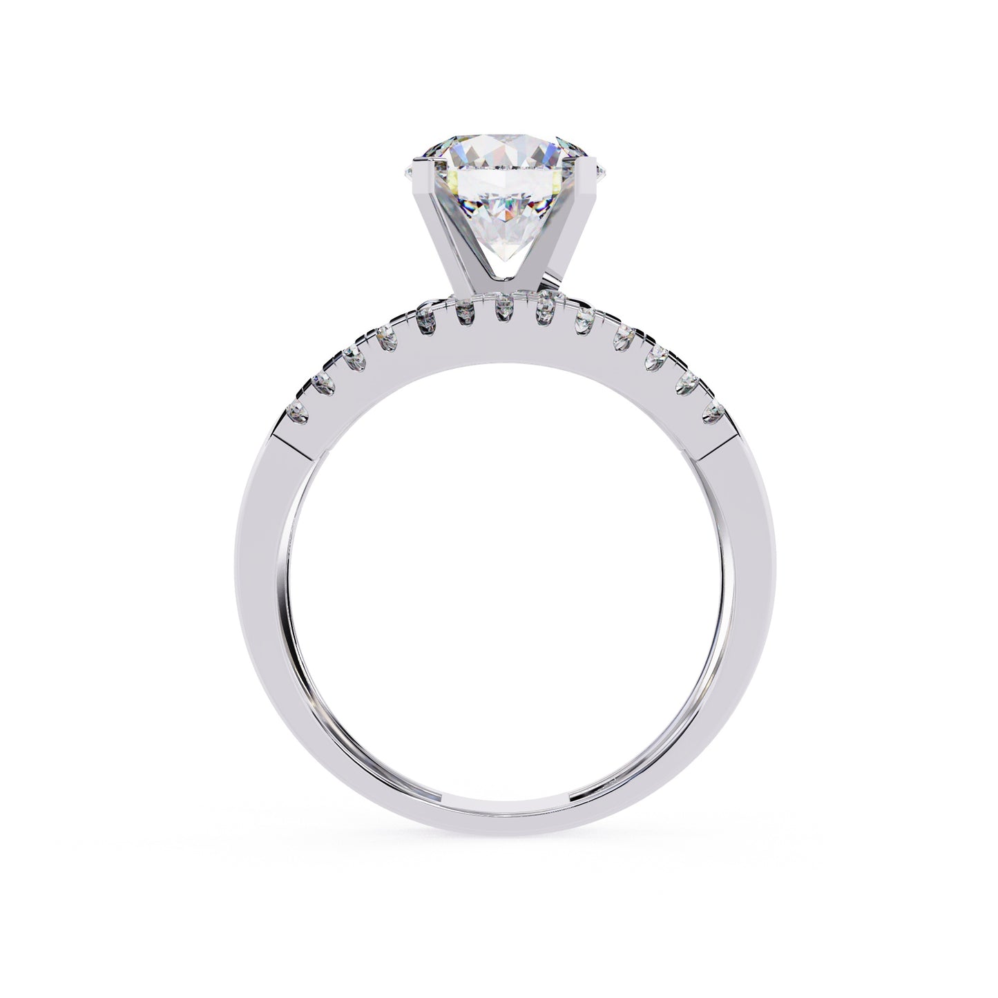 Solitaire Diamond Ring with Band