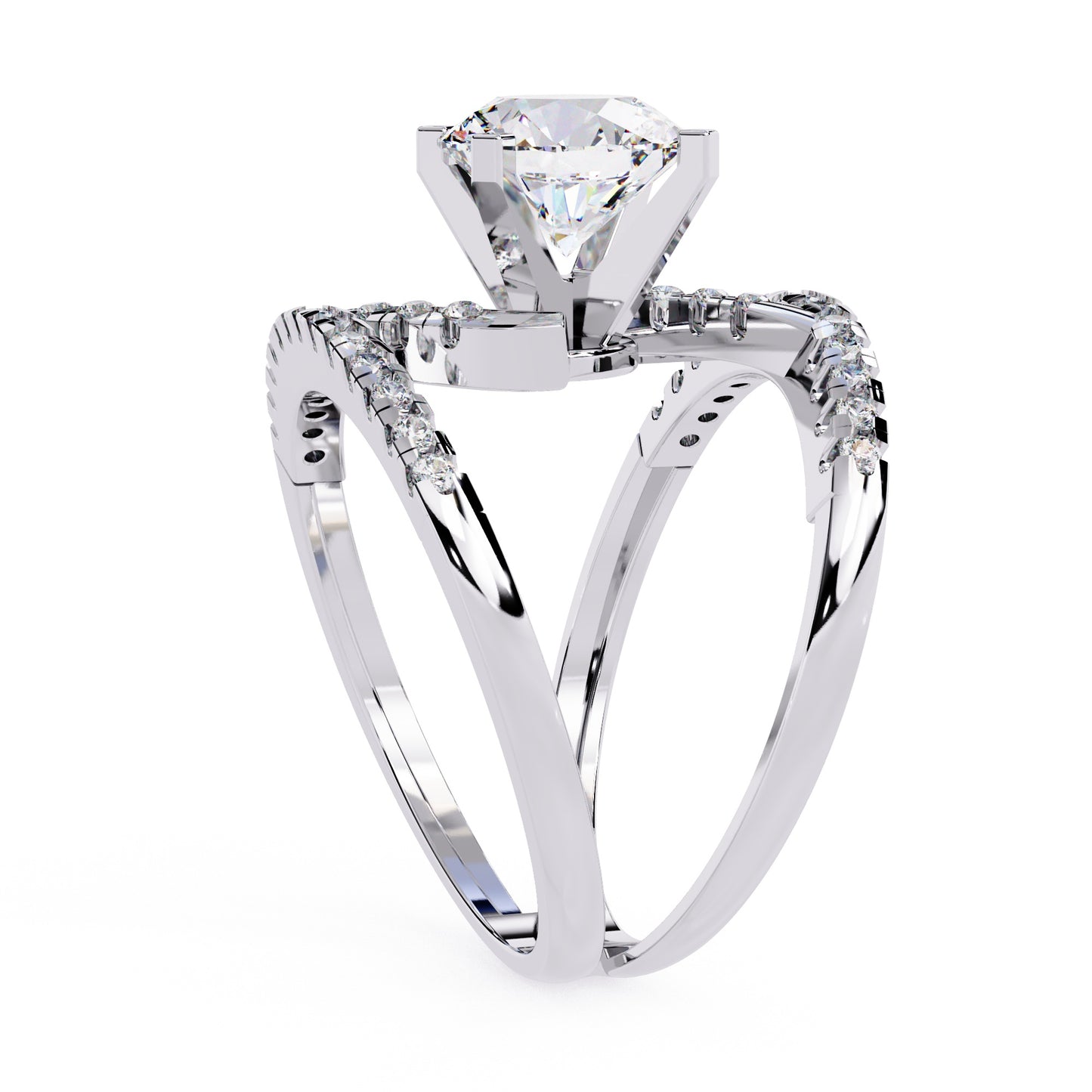 Solitaire Diamond Ring with Band