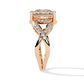 Modern Split Shank Diamond Engagement Ring