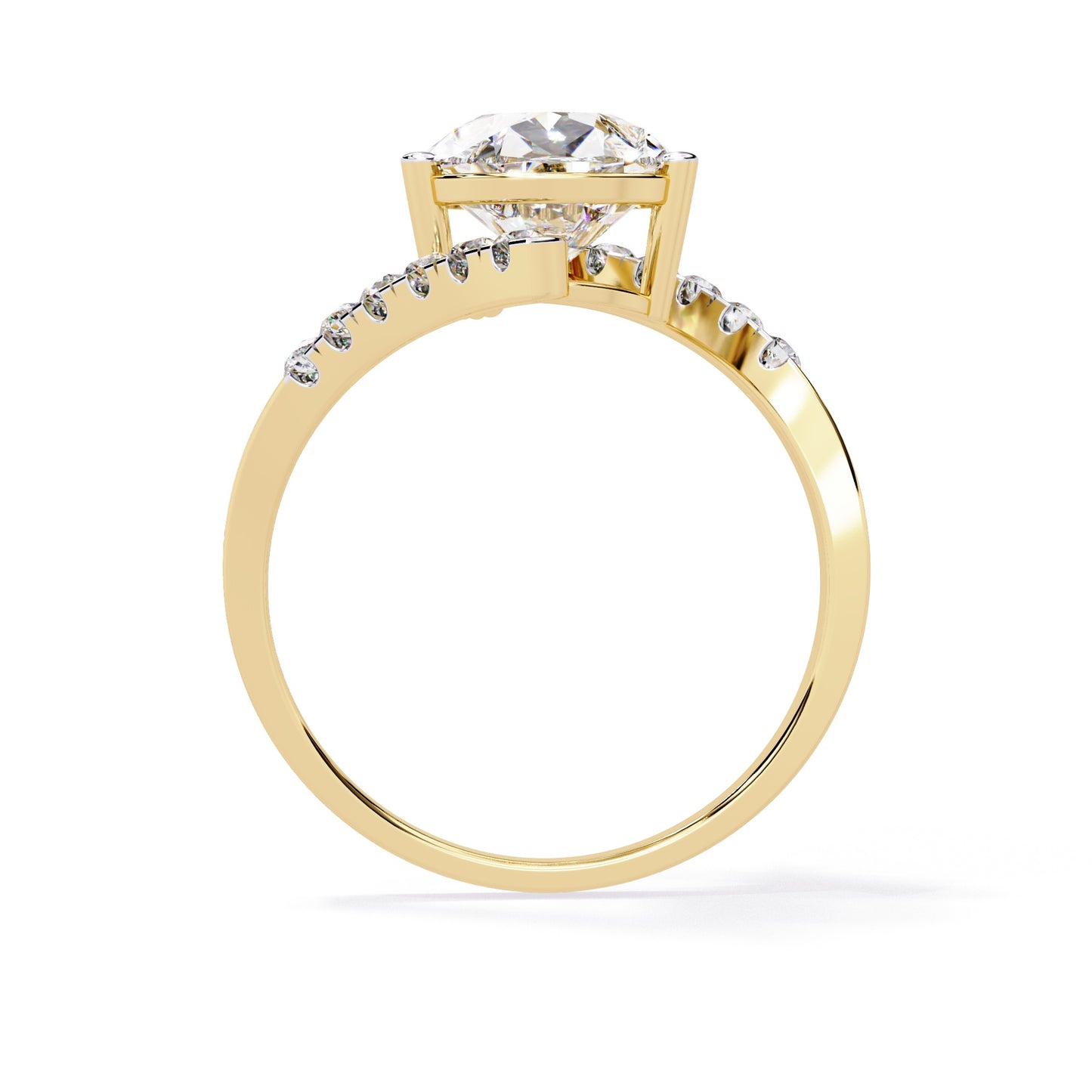 Sparkling Pear Diamond Ring