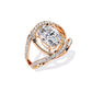 Split Shank Oval Diamond Ring