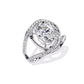 Split Shank Oval Diamond Ring