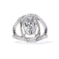 Split Shank Oval Diamond Ring