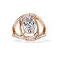 Split Shank Oval Diamond Ring