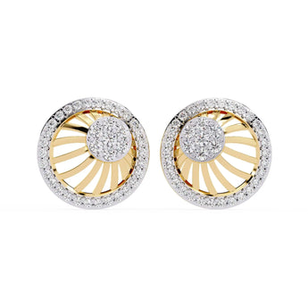 Buy Radial Design Diamond Stud Earring from Ivana Jewels Best lab grown diamond jewellery brand