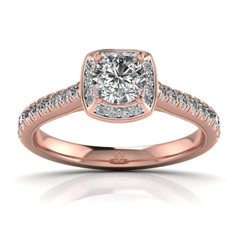 Buy Halo Centrepiece Diamond Engagement Ring from Ivana Jewels Best lab grown diamond jewellery brand