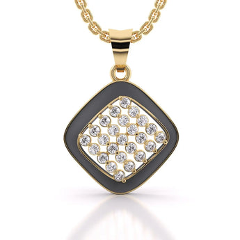 Buy 1 Carat Rectangle Diamond Pendant Online from Ivana Jewels Best lab grown diamond jewellery brand