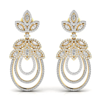 Buy Staid Lab Grown Diamond Dangler Earring from Ivana Jewels Best lab grown diamond jewellery brand