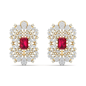 Gold Emerald Drop Earrings Best lab grown diamond jewellery brand