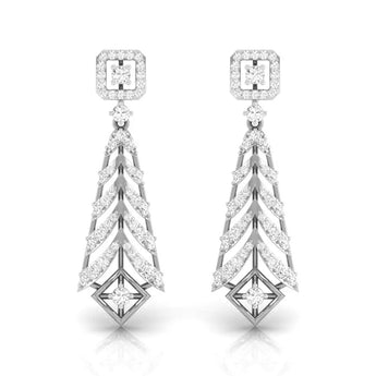 Buy Chandelier Round Cut Diamond Dangler Earring from Ivana Jewels Best lab grown diamond jewellery brand