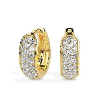Buy solitaire Round Cut Diamond Hoop Earring from Ivana Jewels Best lab grown diamond jewellery brand
