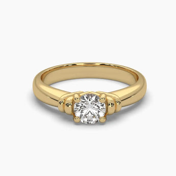 Buy Round Cut Solitaire Casual Diamond Ring at Ivana Jewels Best lab grown diamond jewellery brand