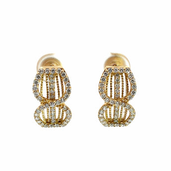 Buy Round Cut Diamond Hoop Earring from Ivana Jewels Best lab grown diamond jewellery brand