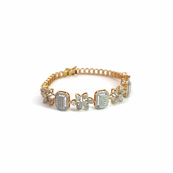 Buy Floral Dream Diamond Chain Bracelet | Ivana Jewels Best lab grown diamond jewellery brand